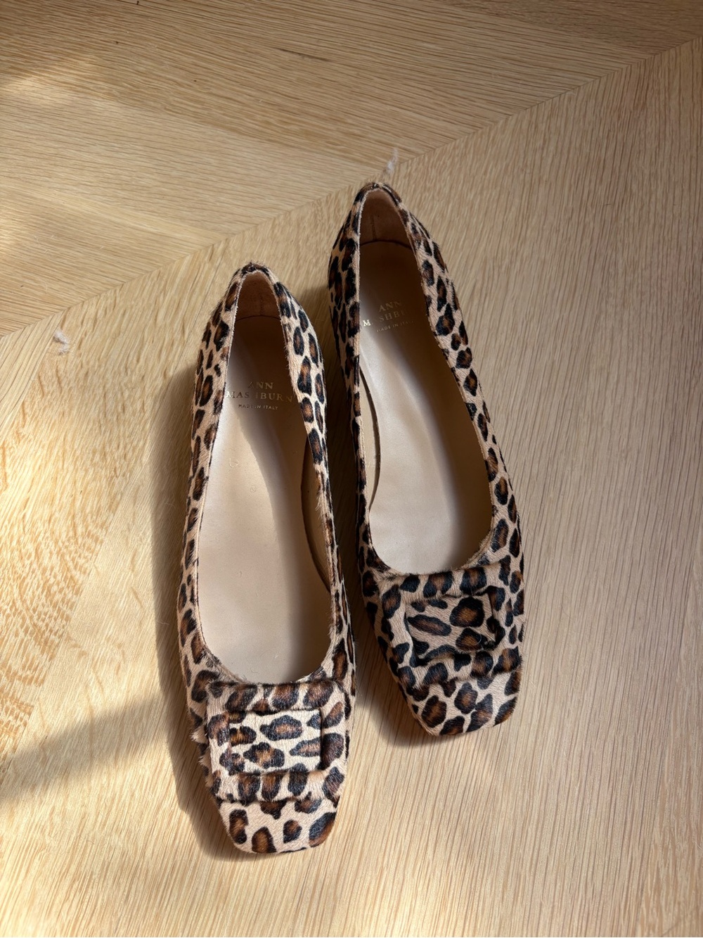 ANN MASHBURN Leopard-Print Heels in Brown and Black - Picture 3 of 5
